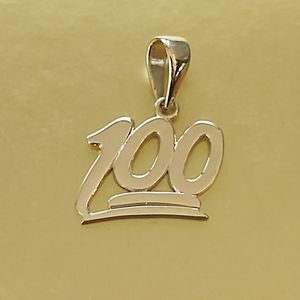 10k yellow gold 100 emoji pendant